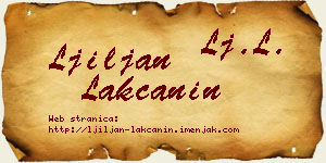 Ljiljan Lakčanin vizit kartica